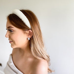 LOTTIE Pearl Headband Wedding Headband, Bridal Hairband, Pearl Hair Accessory, Wedding Hair Accessory, Bridal Shower, Hen Party Accessory image 5