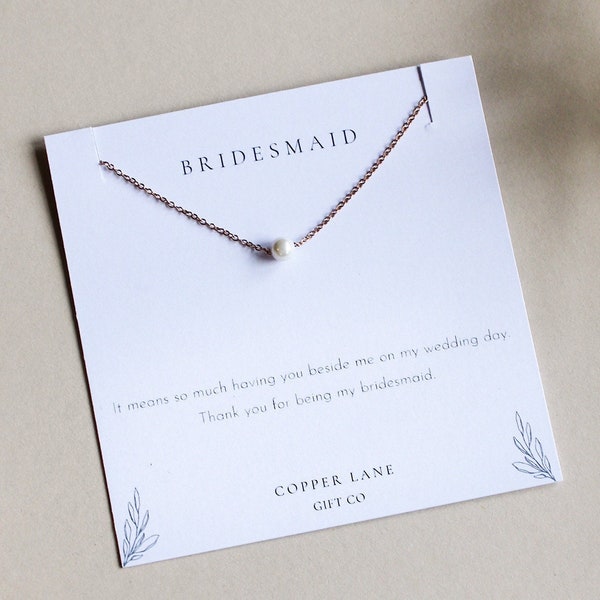 Bridesmaid Thank You | Thank You Gift | Pearl Necklace | Bracelet