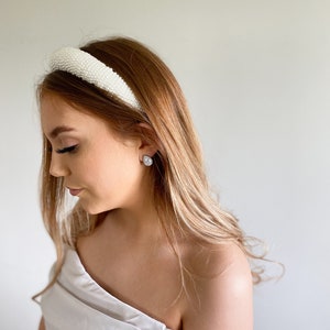 LOTTIE Pearl Headband Wedding Headband, Bridal Hairband, Pearl Hair Accessory, Wedding Hair Accessory, Bridal Shower, Hen Party Accessory image 4