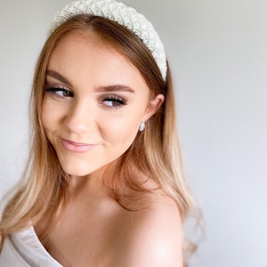 ELOISE Pearl Headband For Wedding, Bridal Hairband, Formal Evening Wear, Wedding Hair Accessory, Bridal Shower, Hen Party Accessory image 5