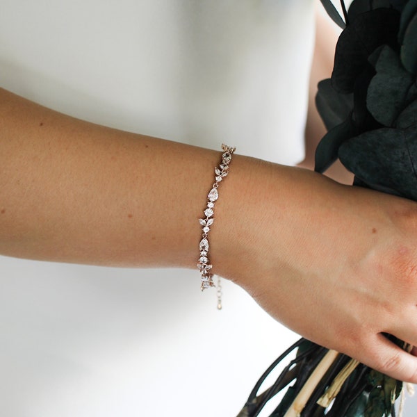 Bracelet de mariée Hattie | Bracelet de mariée | Bracelet le jour du mariage | Bijoux de cérémonie |
