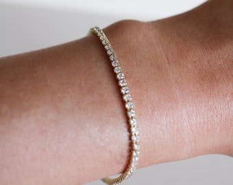 Bracelet tennis de mai | Mariée, mariage, occasion, anniversaire, bracelets et bijoux habillés décontractés