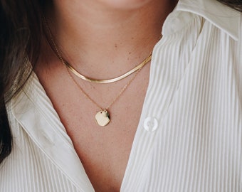 Millie Necklace | Double Disc Layering Necklace | Jewellery Gift | Casual necklace | Everyday necklace