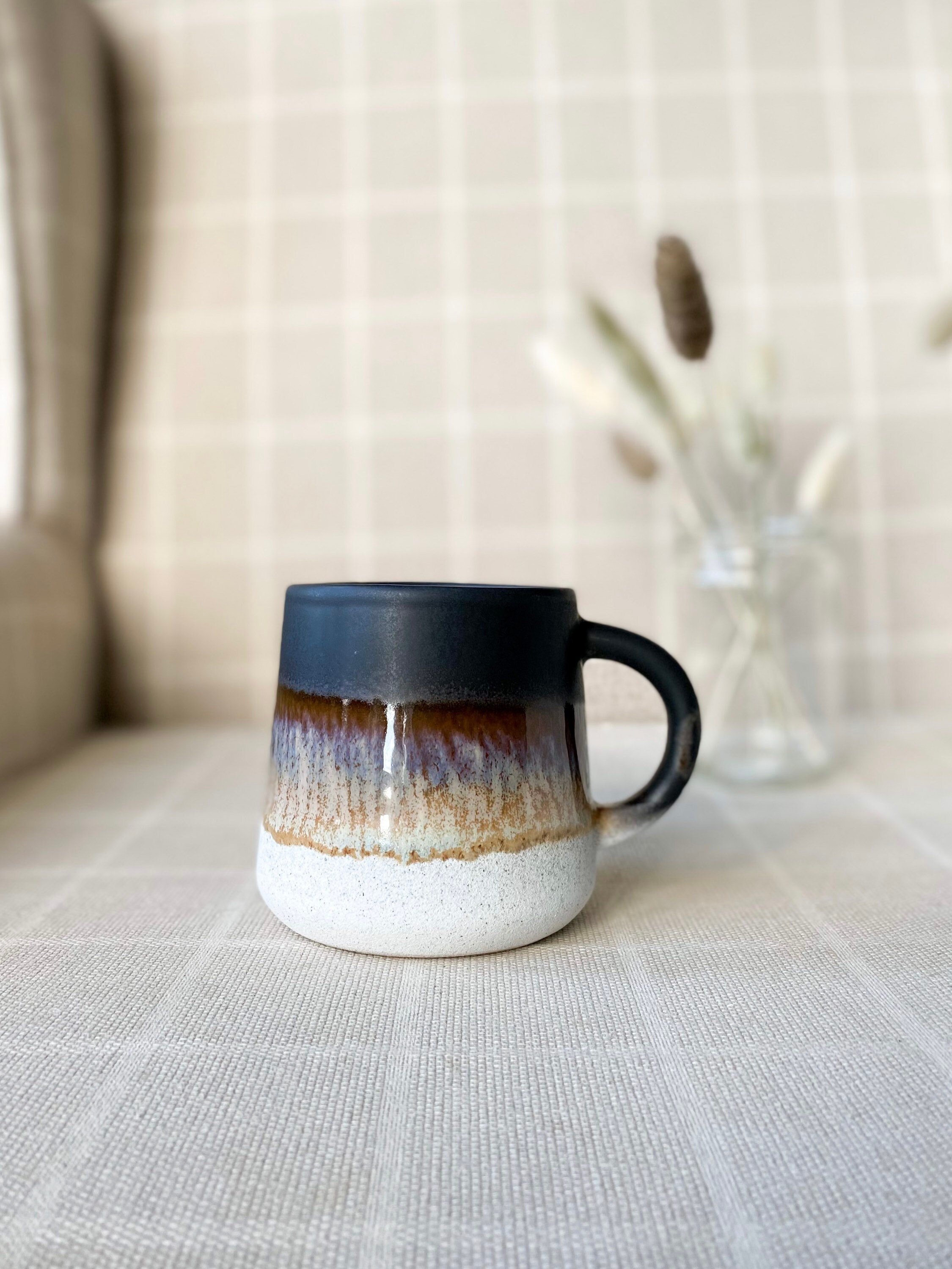 Glazed Ceramic Black Ombré Mug gift Sass and Belle Etsy UK