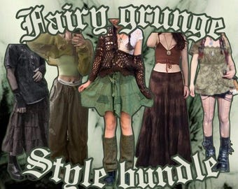 Paquete estilo grunge de hadas