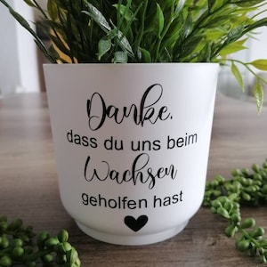 Thank you grow flower pot ONLY sticker. Nursery teacher gift midwife farewell gift