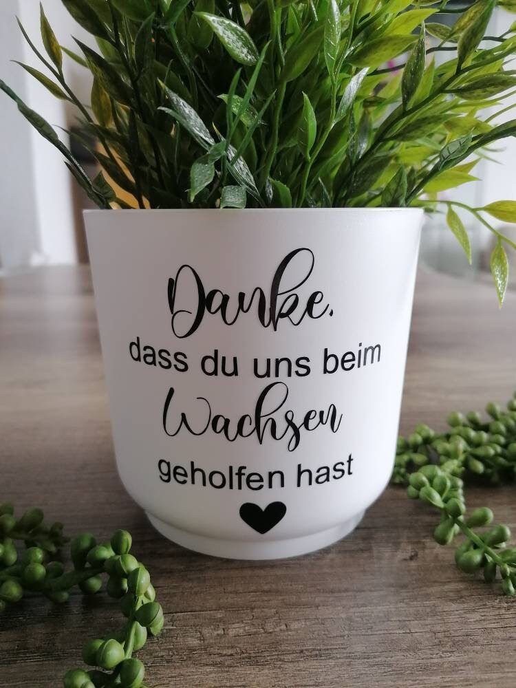 BOFUNX 3 Blumentöpfe Mit Aufklebern – Set Für Pflanzen, Deko Oder DIY-Projekte