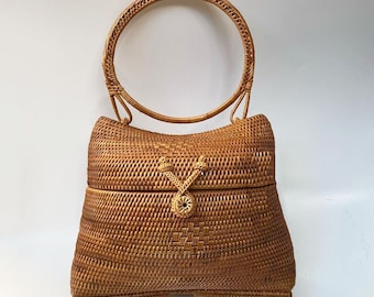 Premium Rattan Bag Boho | Traditional Handmade Bag | Wicker Rattan Bag | Boho Summer Bag | Beach Bag