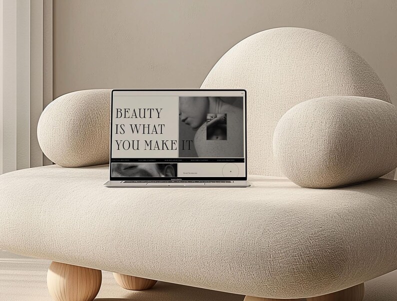 Skincare Salon Squarespace 7.1 Template: Minimalist Website Design image 1