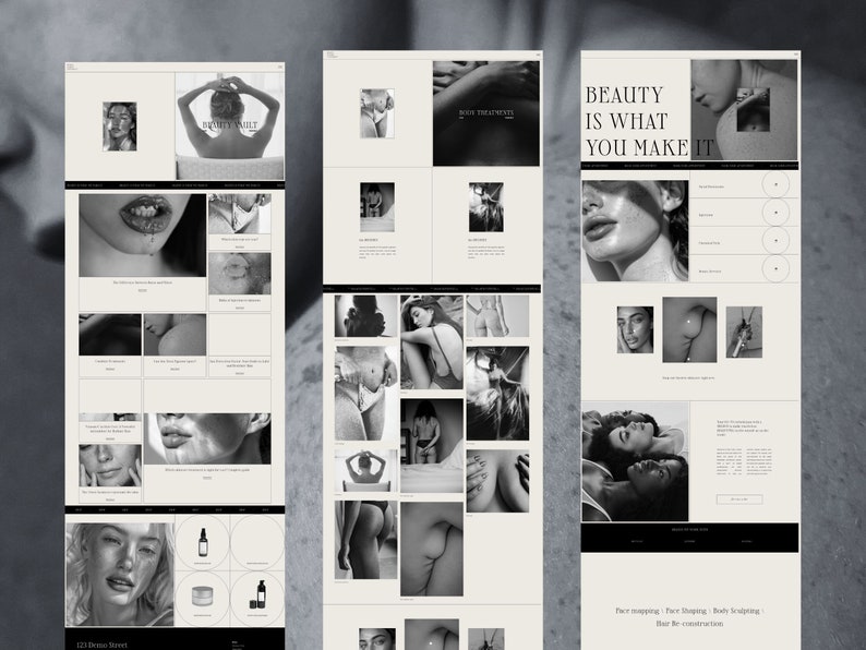 Skincare Salon Squarespace 7.1 Template: Minimalist Website Design image 4