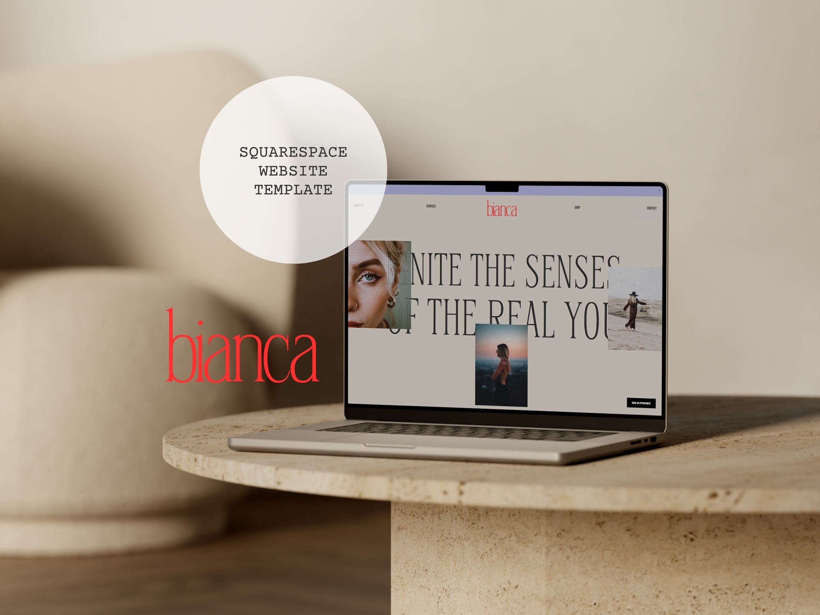 Bianca Squarespace 7.1 Template: Salon & Beauty Website Design - Etsy