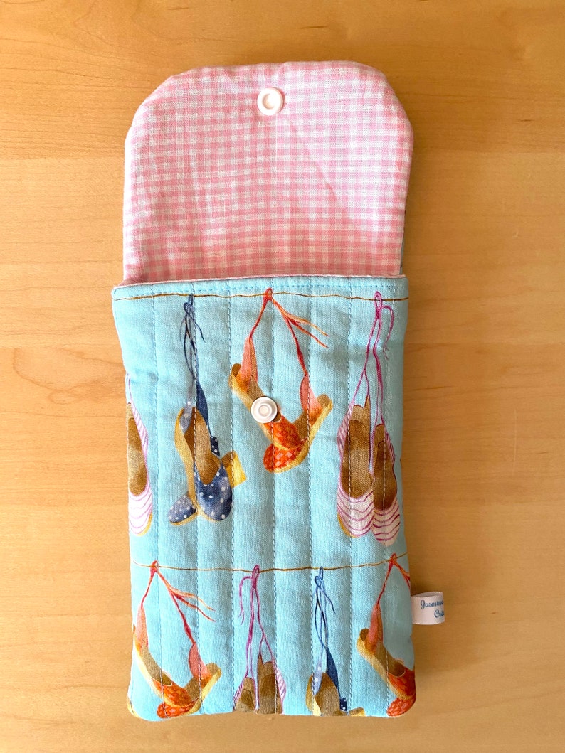 Etui téléphone iPhone Samsung tissu plage vacances housse pochette smartphone cordon bandoulière cadeau femme Fête des Mères anniversaire image 8