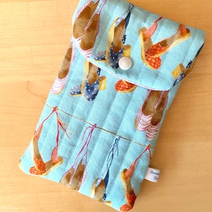 Etui téléphone iPhone Samsung tissu plage vacances housse pochette smartphone cordon bandoulière cadeau femme Fête des Mères anniversaire image 2