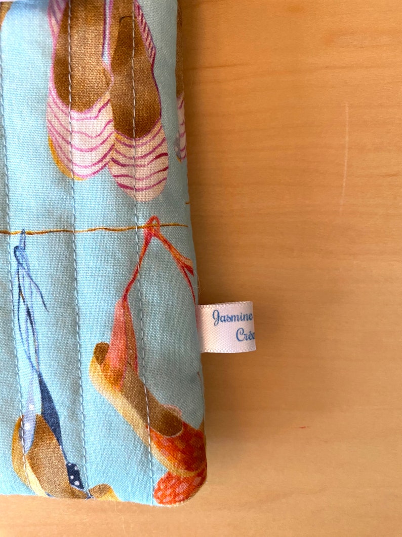 Etui téléphone iPhone Samsung tissu plage vacances housse pochette smartphone cordon bandoulière cadeau femme Fête des Mères anniversaire image 7