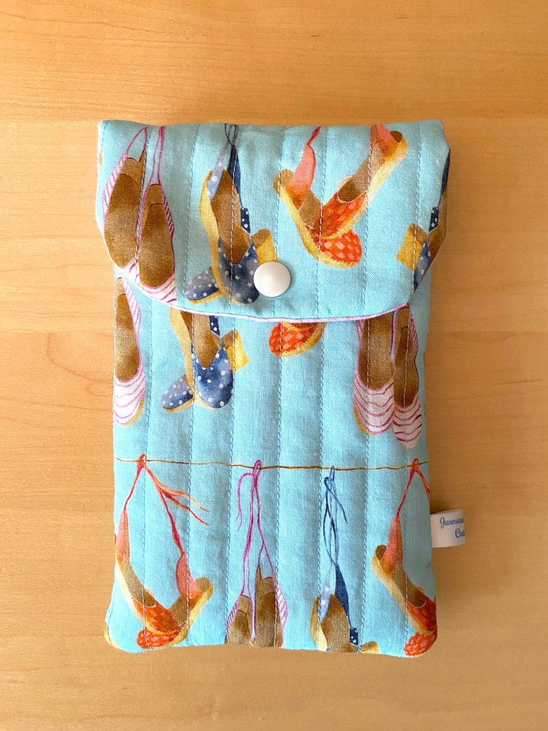 Etui téléphone iPhone Samsung tissu plage vacances housse pochette smartphone cordon bandoulière cadeau femme Fête des Mères anniversaire image 3