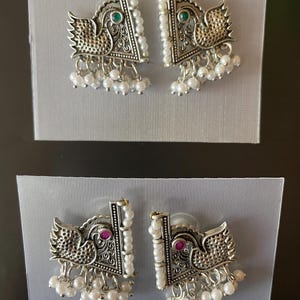 Ethnic Indian Earrings | Navratri Garba Jewelry | Bridal & Occasion Wear-2 pairs