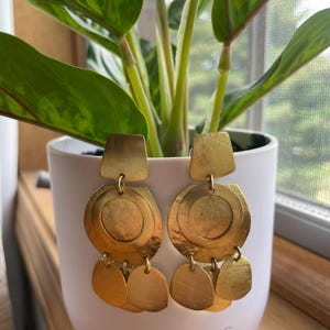 Boho Brass Earrings | Regular Wear Jewelry | Festival & Party Statement Earrings