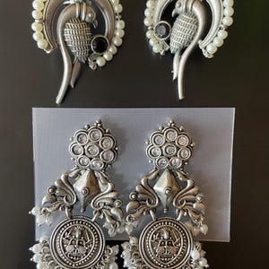Ethnic Indian Earrings | Navratri Garba Jewelry | Bridal & Occasion Wear-2 pairs