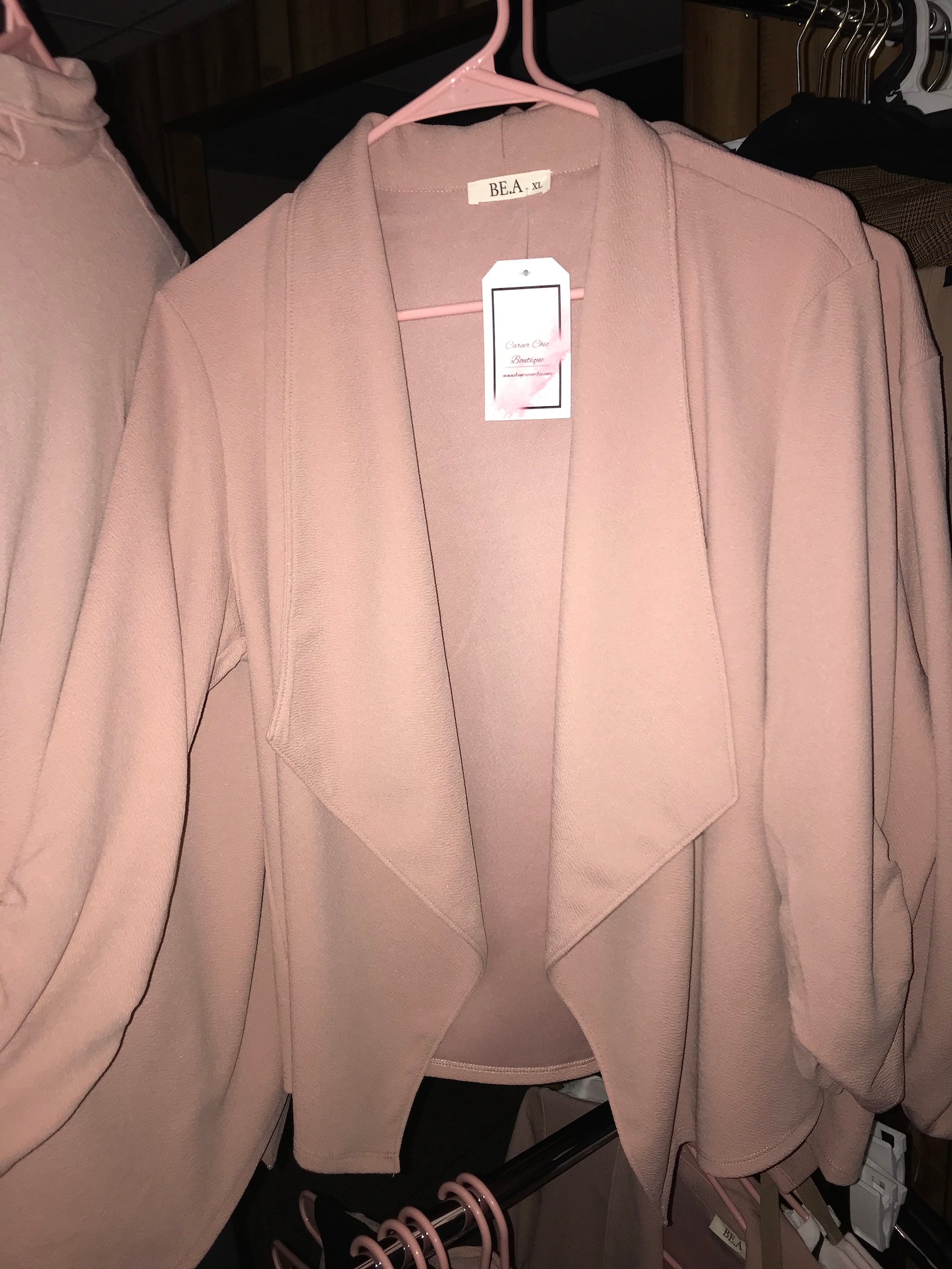 Plus Size Blush Pink Blazer Etsy