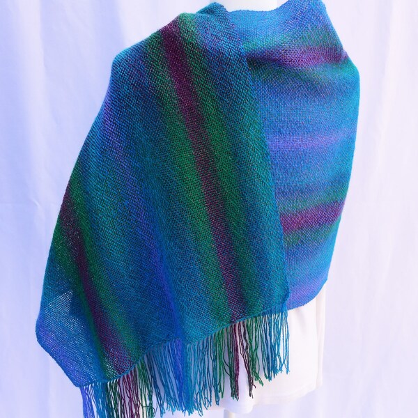 woven heart shawl
