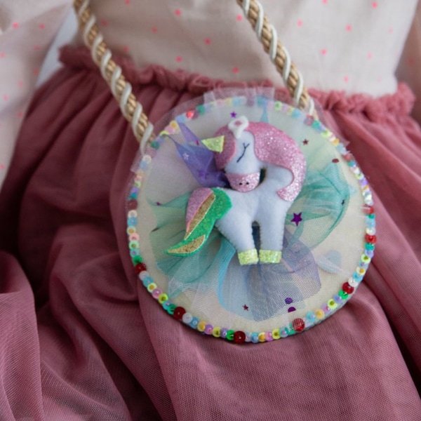 Color Unicorn Kids Handbag Unicorn Outfit Unicorn Party Set Rainbow Accessories