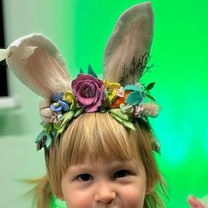Custom Bunny Ear Headbands, Easter Headband, Animal Ear Headband for Easter Photoshoot, Costume Party