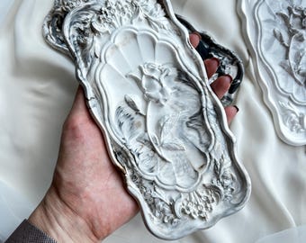 Handmade Vintage Eco-Resin Jewelry Tray (19 x 9 cm)