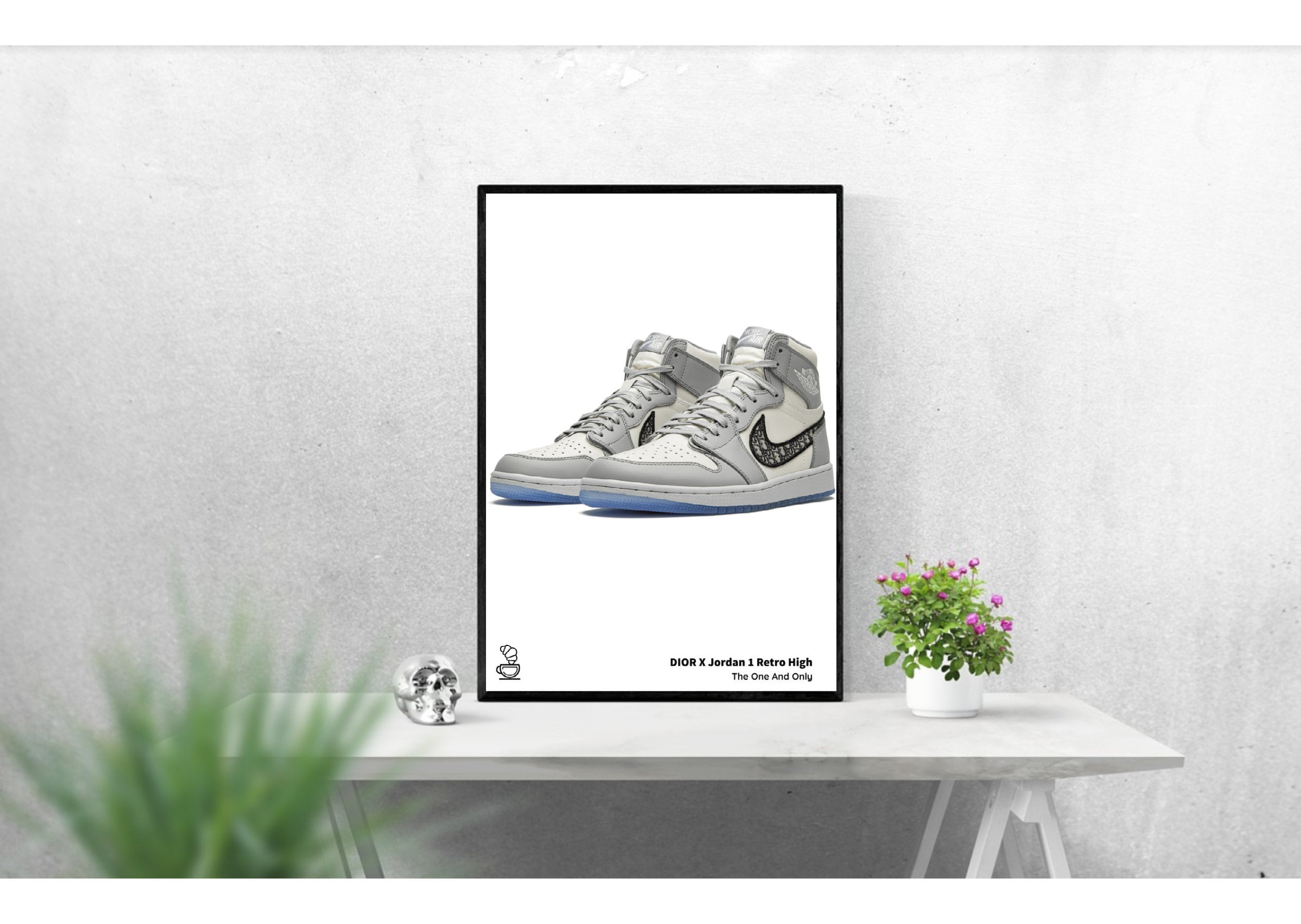 Affiche Imprimée Dior X Jordan 1 Retro High/Affiche Haute Définition.