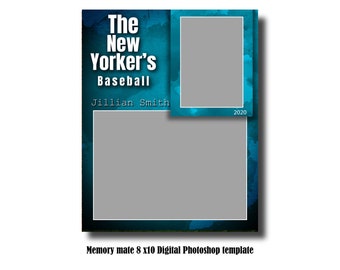 8x10 Memory Mate Digital Photoshop Template - Dance / Any Sport PSD Photoshop Template - Digital File Only