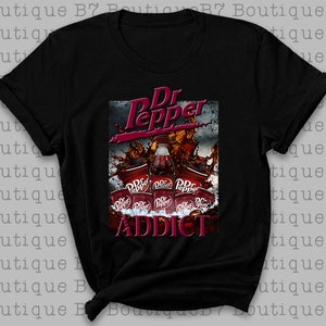 Dr Pepper Addict T-shirt comfortabele kleuren Op bestelling gemaakt