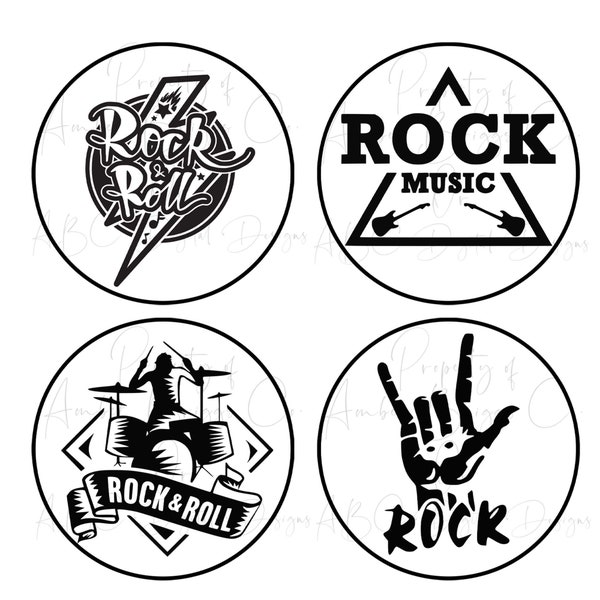 Rock N Roll card stock download, card stock image for freshies, digital card stock, freshie card stock, car coaster images