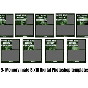 9 Sport Bundle 8x10 Memory Mate Digital Photoshop Templates - PSD Photoshop Template - Digital File Only