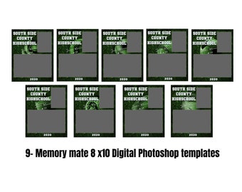 9 Sport Bundle 8x10 Memory Mate Digitale Photoshop-Vorlagen - PSD Photoshop Vorlage - Nur digitale Datei