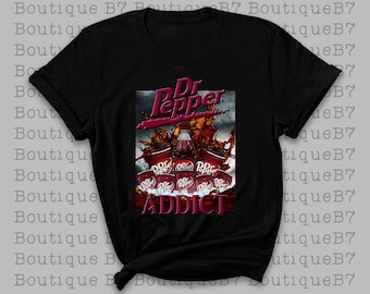 Dr Pepper Addict PNG Two Options T-shirt Designs Digital File