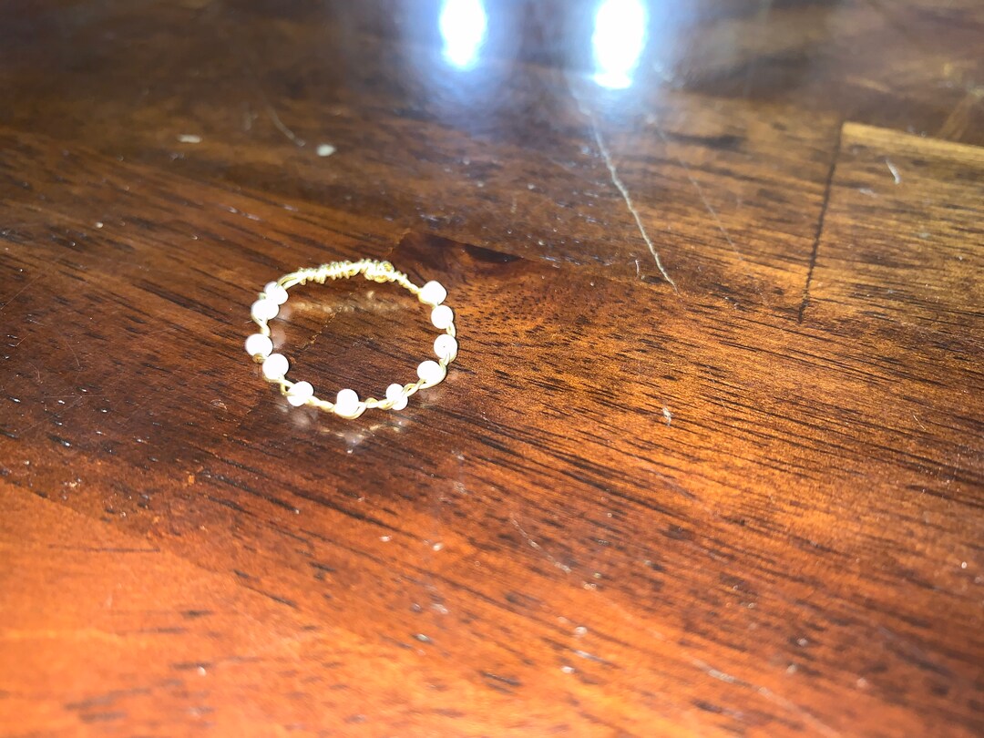 Braided Wire Bead Ring Etsy