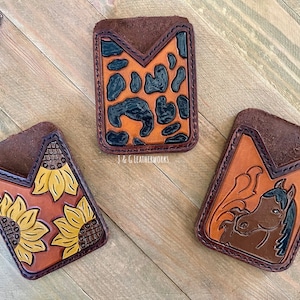 Custom Tooled Leather Card Wallet