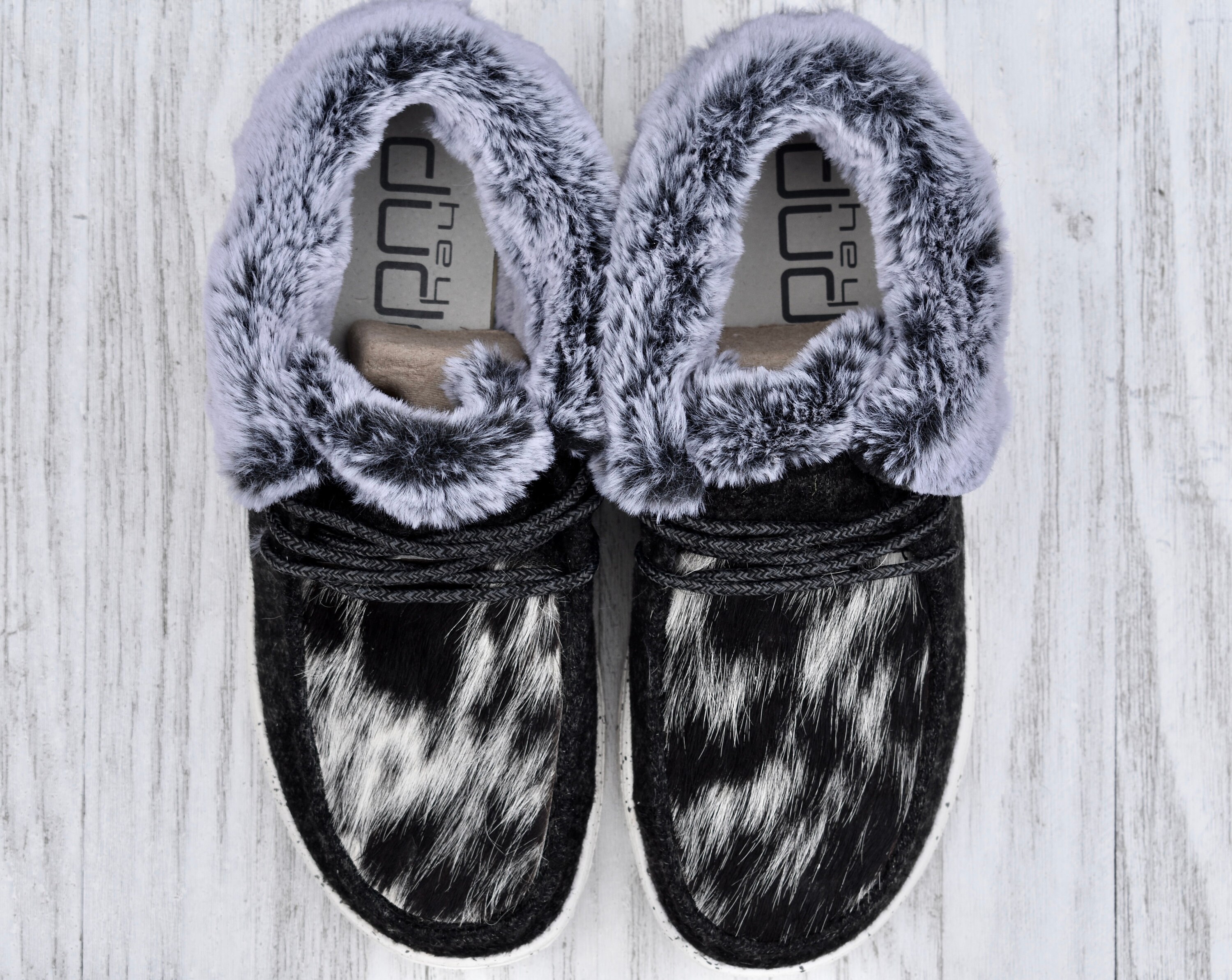 Black Cowhide Hey Dude Britt Boots Size 