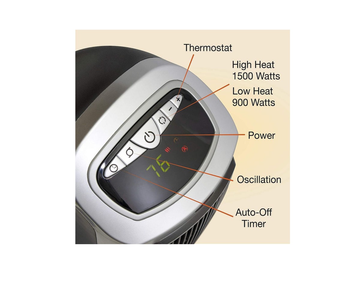 Lasko 755320 Ceramic Space Heater 8.5 L x 7.25 W x 23 H inches Etsy