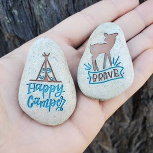 Happy Camper Pocket Stones 2" PRICE REDUCED!!