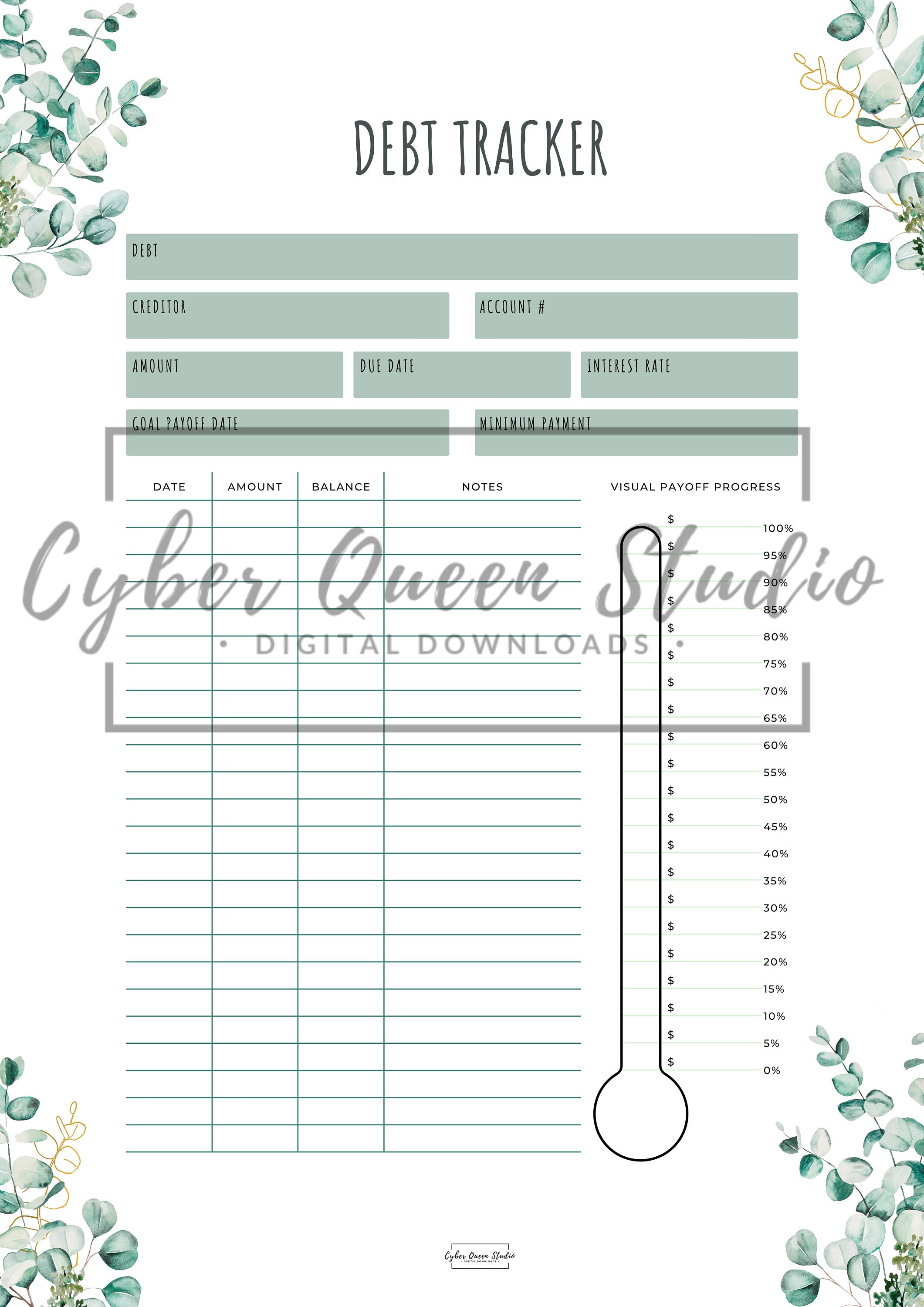 Life Planner Printable Digital Download PDF in various sizes | Etsy