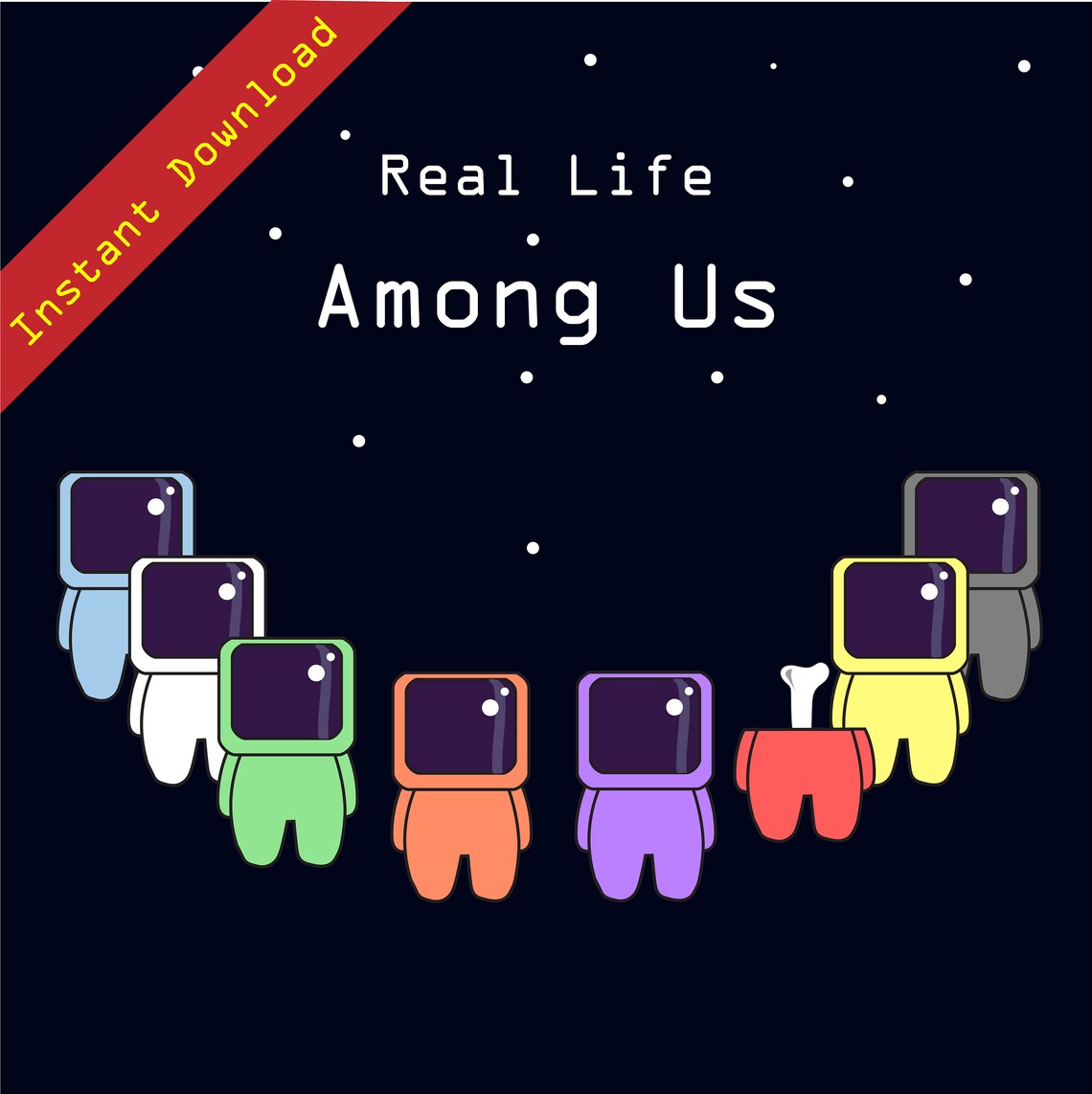real life among us game printable and instant download etsy