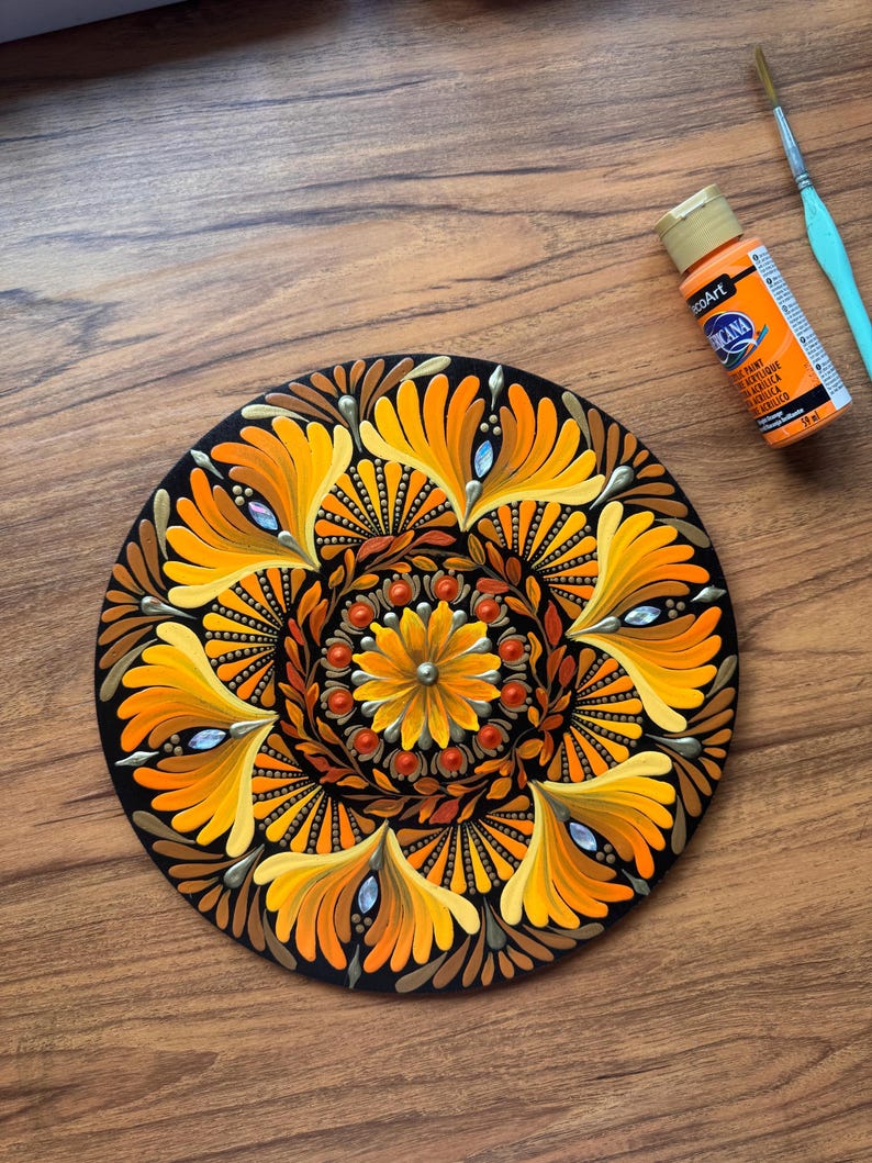 Sacral Chakra Mandala Wall Art - Etsy