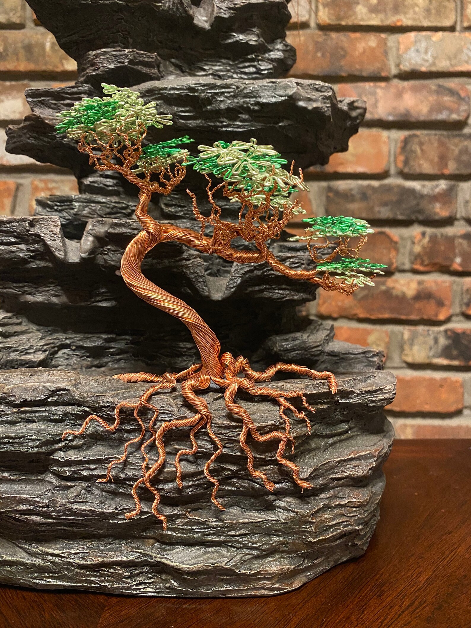 Handcrafted Copper wire bonsai trees and mini origami cranes Etsy