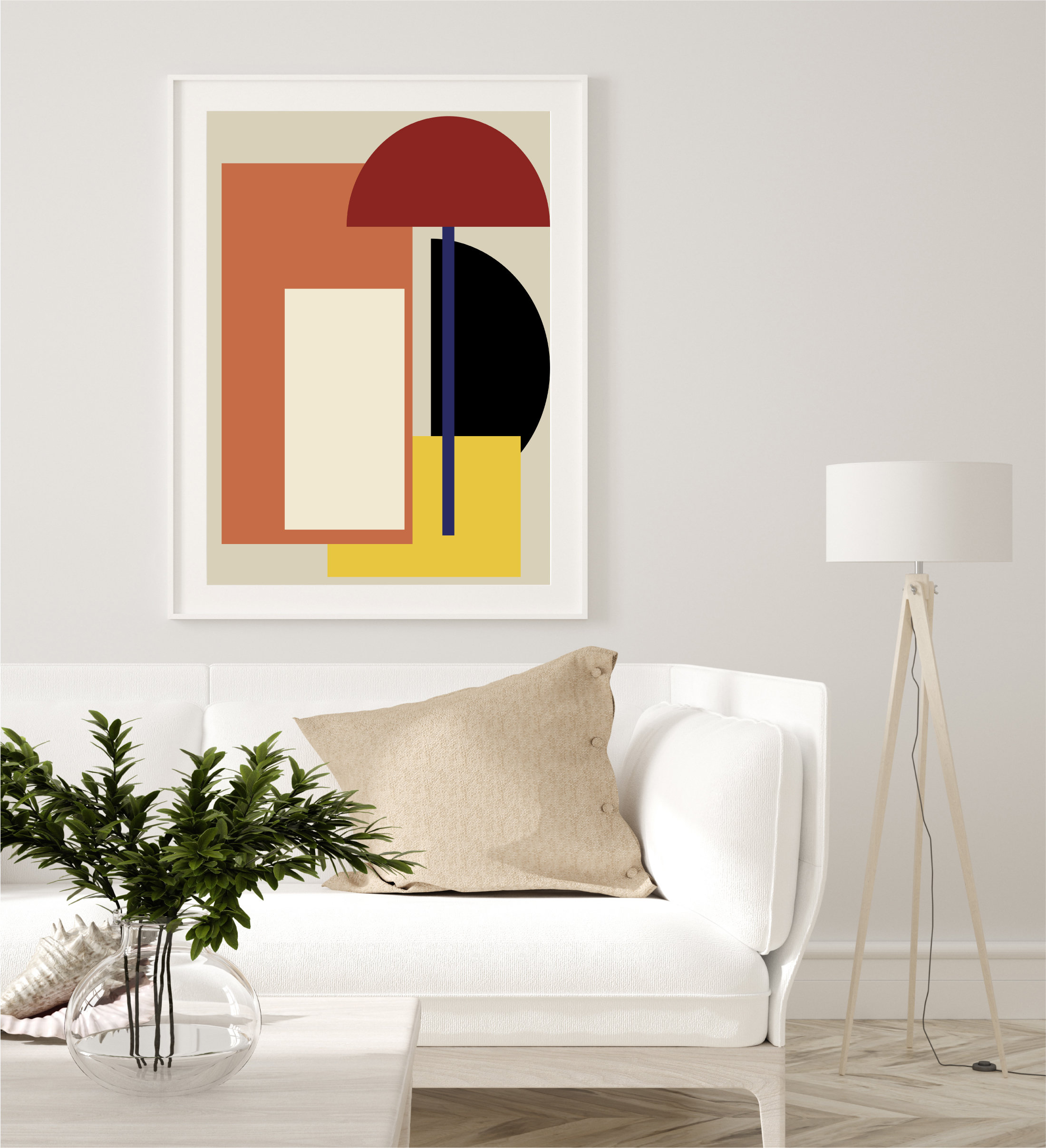 Moderne Galerie Wanddekoration Abstrakte Formen Druck | Etsy