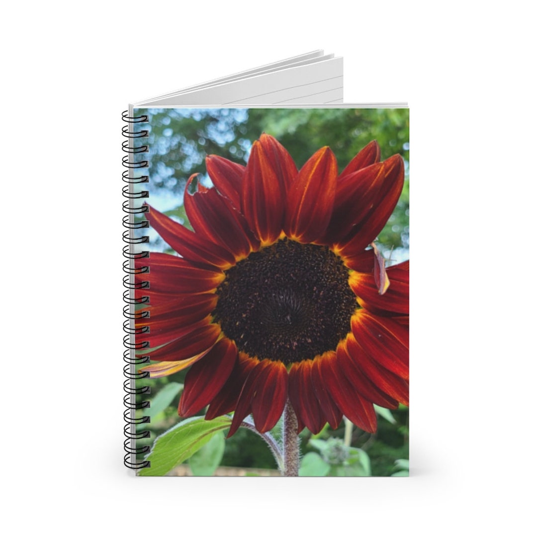 Chianti Sunflower Spiral Notebook - Ruled Line - Etsy