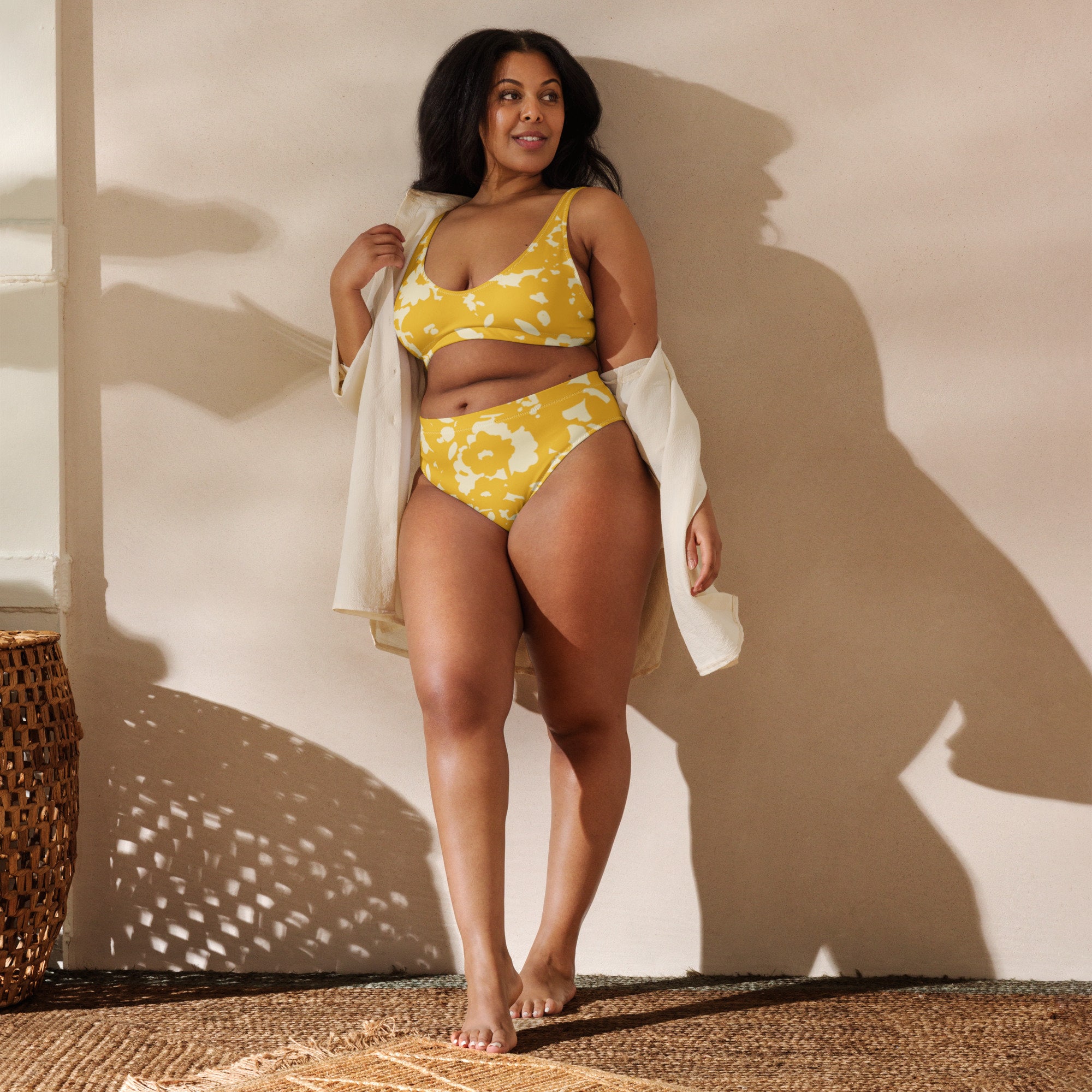 Yellow Bikini Two-piece Vintage Recycled Material