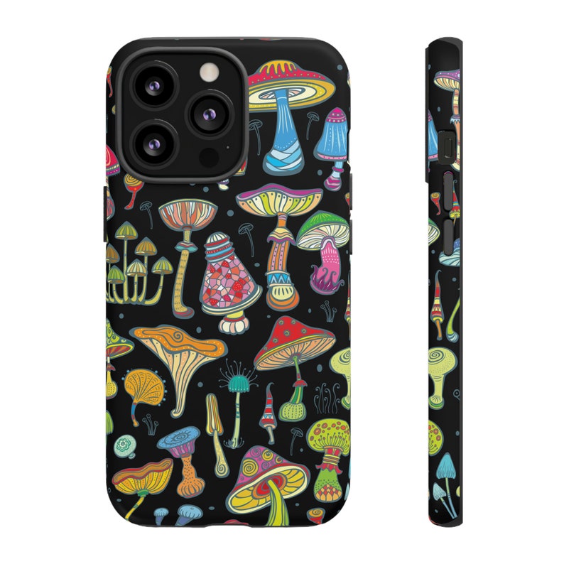 Trippy Mushroom iPhone Apple Tough Case, iPhone 15 14 Pro Max, iPhone 13 12 11, Samsung Galaxy S23 Plus S20 S21 S22, Mushroom Phone Cover image 7