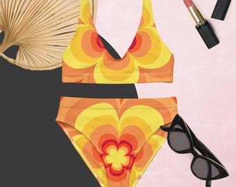 Recycled high-waisted bikini