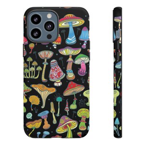 Trippy Mushroom iPhone Apple Tough Case, iPhone 15 14 Pro Max, iPhone 13 12 11, Samsung Galaxy S23 Plus S20 S21 S22, Mushroom Phone Cover image 9