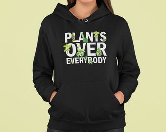 Fleece Pullover Hoodie, Plant Lady Hooded Sweatshirt, Plant Hoodie, Plant Shirt, Plant Lady, I Love Plants, Plant Lover Gift, Fall Hoodie